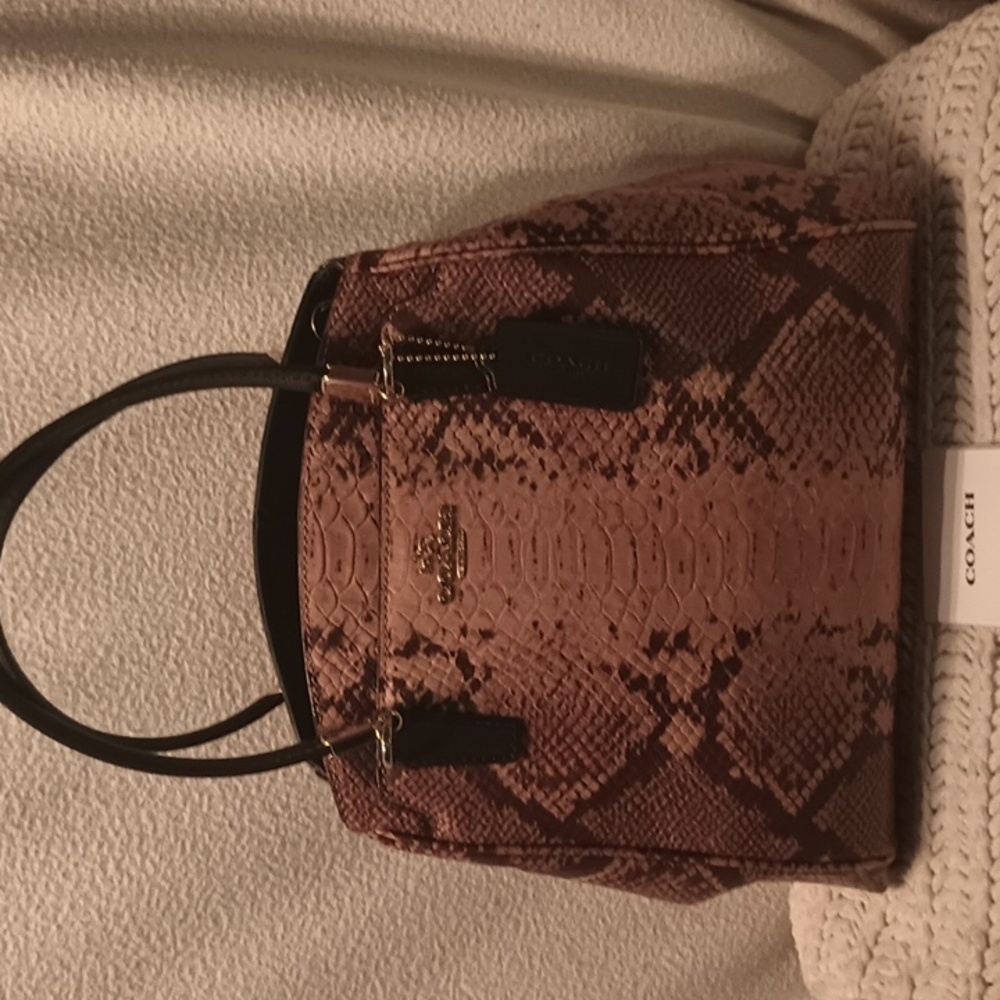 Coach Python Leather Handbag - image 1
